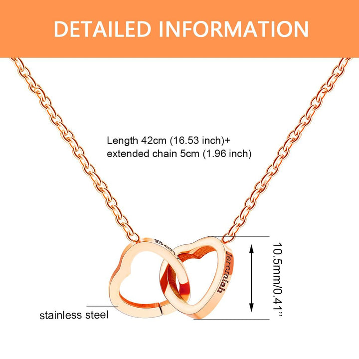 EverTwine™ Double Heart Rotating Necklace Gift Set