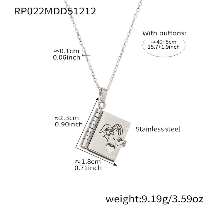 Book Pendant Necklace