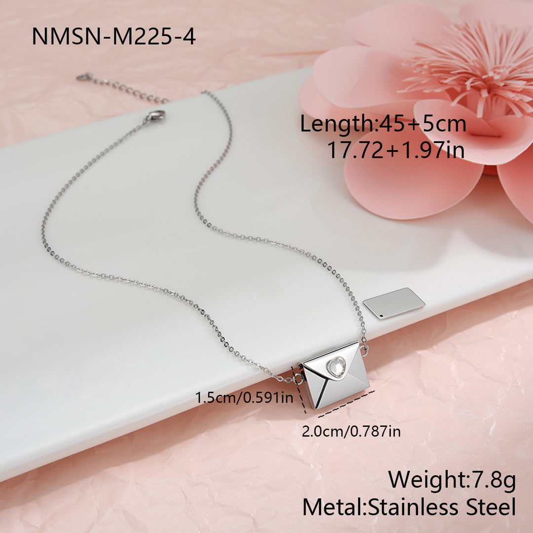 LoveLetter™ Heart Envelope Engraved Necklace