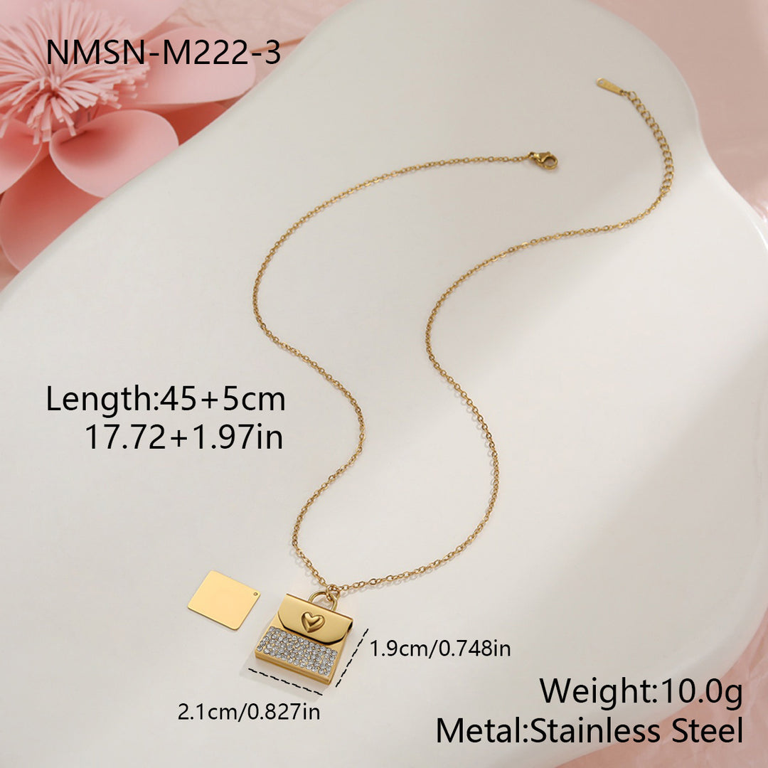 LoveLetter™ Heart Envelope Engraved Necklace