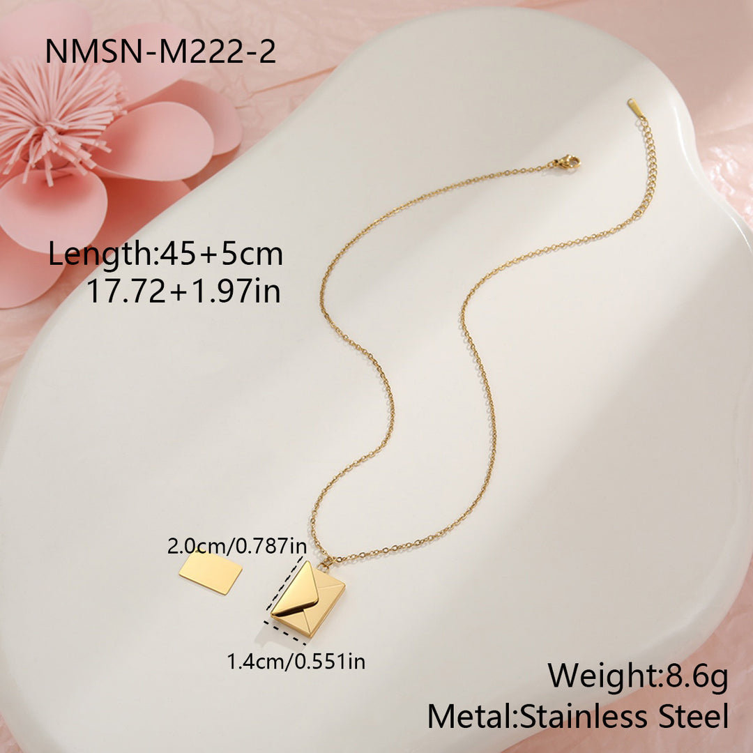LoveLetter™ Heart Envelope Engraved Necklace