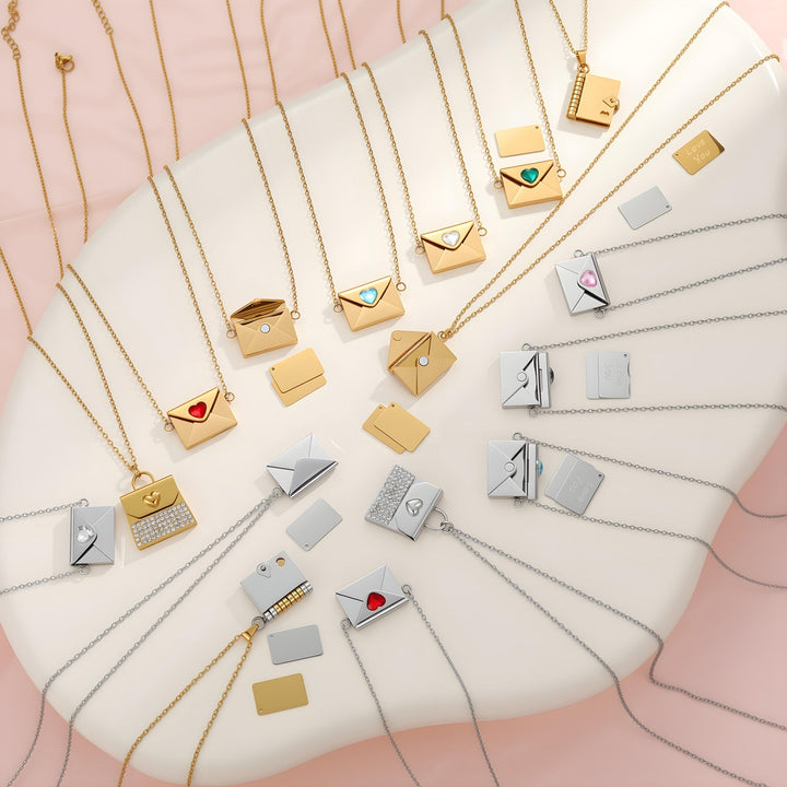 LoveLetter™ Heart Envelope Engraved Necklace