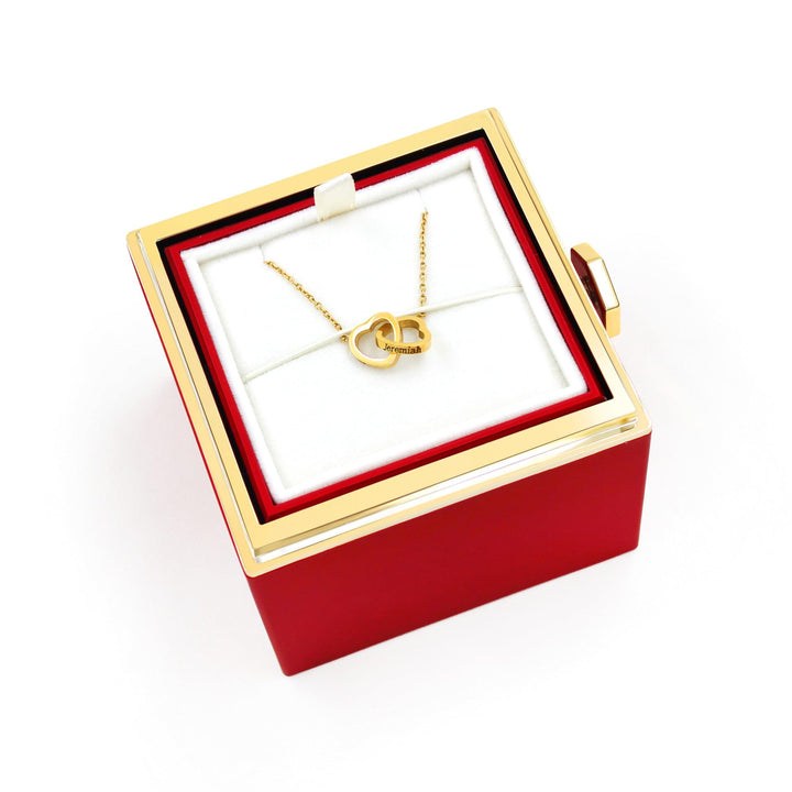 EverTwine™ Double Heart Rotating Necklace Gift Set