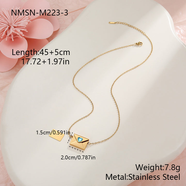 LoveLetter™ Heart Envelope Engraved Necklace