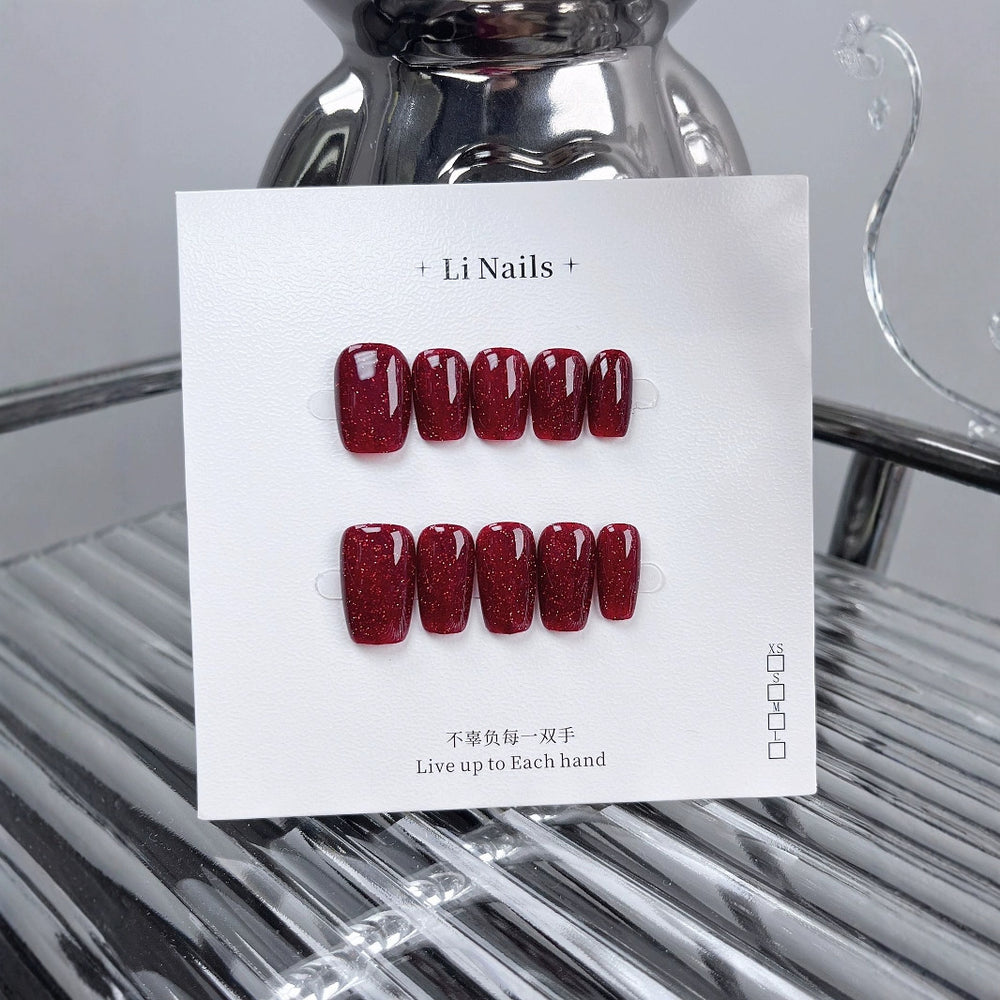 , Rhinestone Press On Nails,