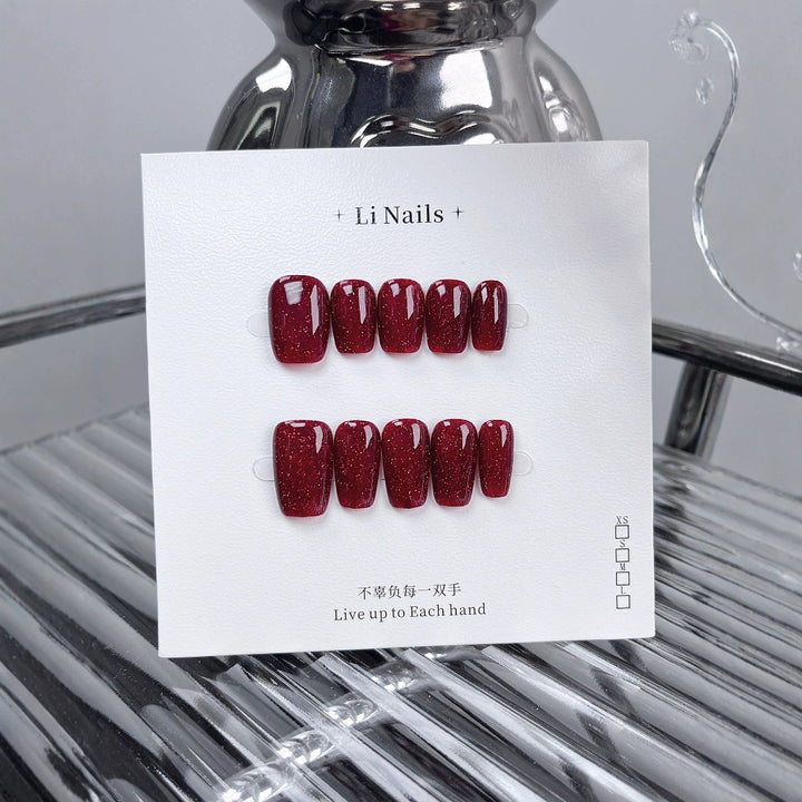 , Rhinestone Press On Nails,