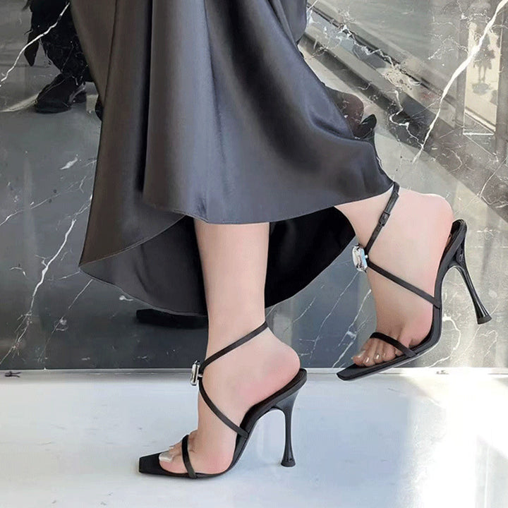 square Head High Heel Women,