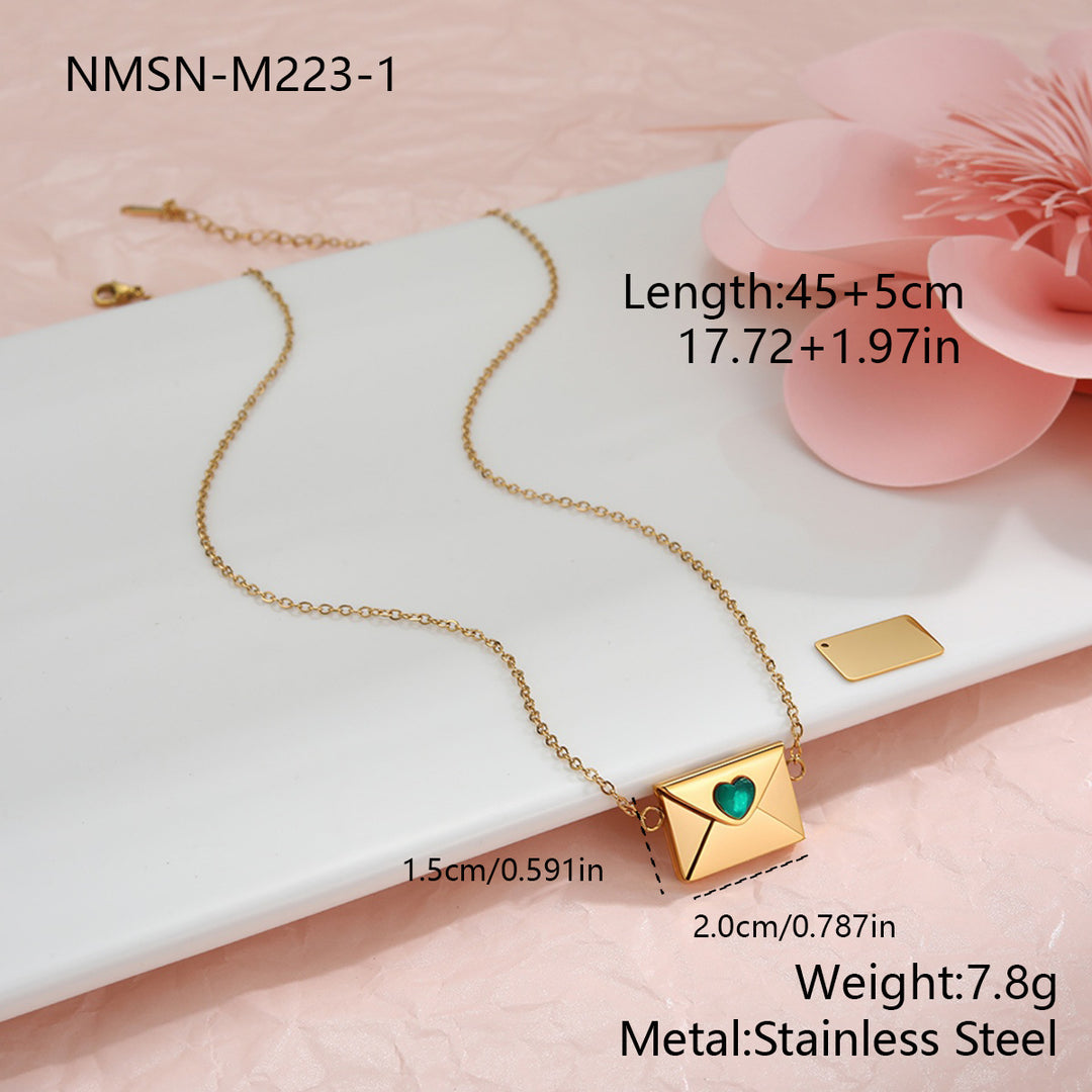 LoveLetter™ Heart Envelope Engraved Necklace