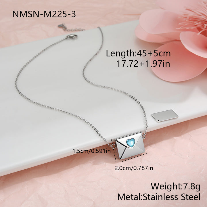 LoveLetter™ Heart Envelope Engraved Necklace