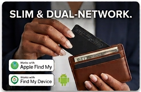 Dual System Global Positioning Tracking Card Finder