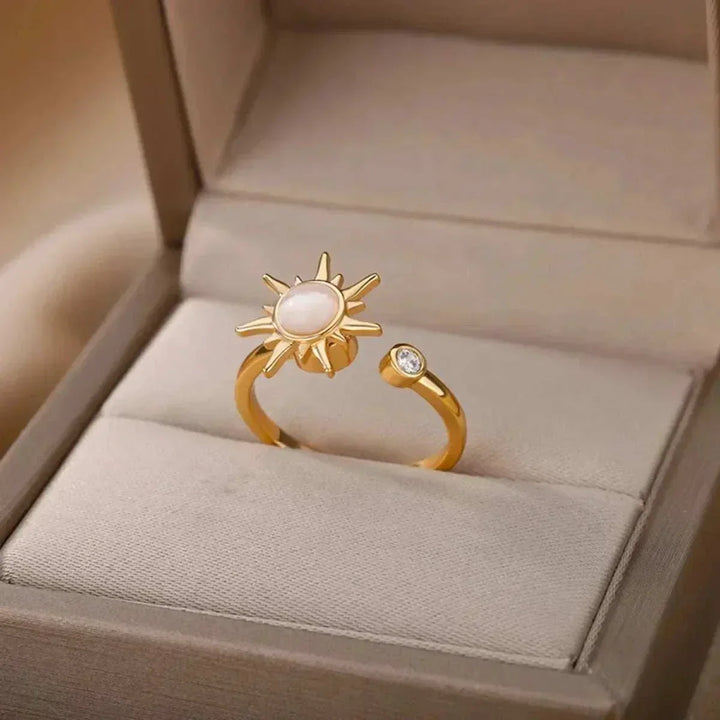  Gold Color Plated Stainless Steel Fashion Ring | Aurielle™