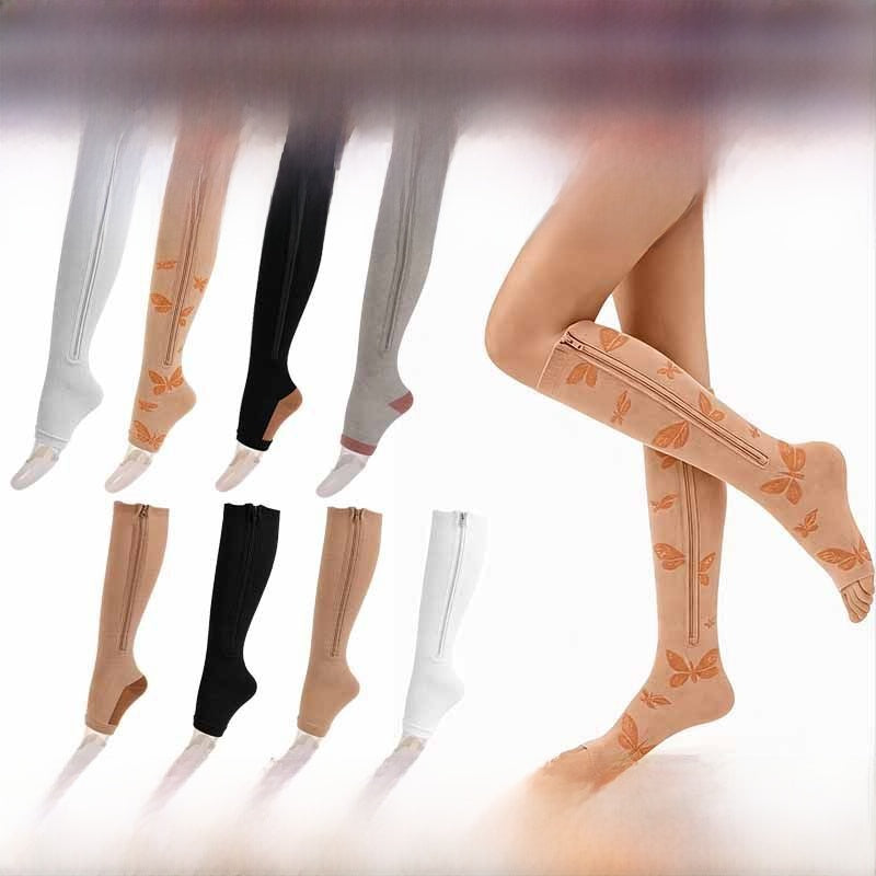 Zipper Compression Socks,
