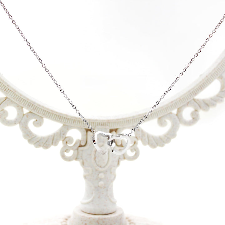 EverTwine™ Double Heart Rotating Necklace Gift Set