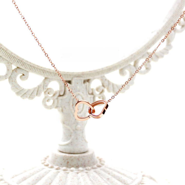 EverTwine™ Double Heart Rotating Necklace Gift Set