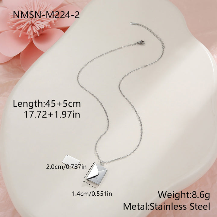 LoveLetter™ Heart Envelope Engraved Necklace