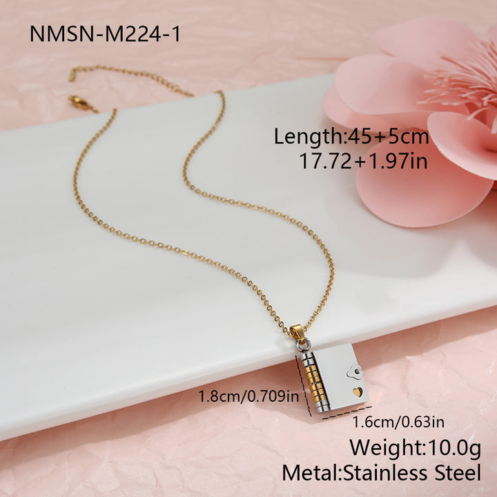 LoveLetter™ Heart Envelope Engraved Necklace