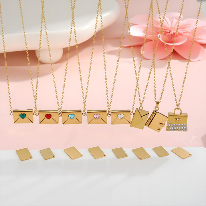 LoveLetter™ Heart Envelope Engraved Necklace