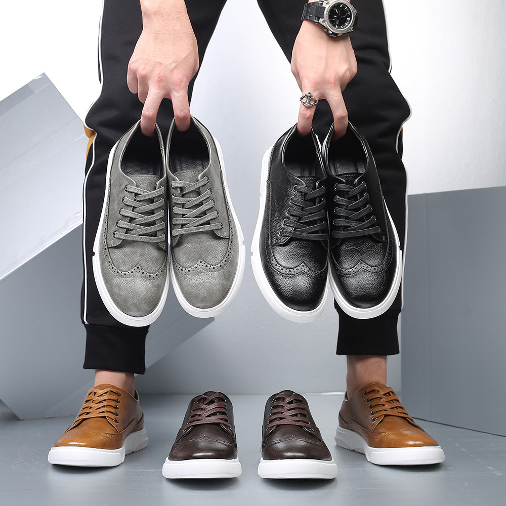 Mens Breathable Casual Lace-Up Shoes
