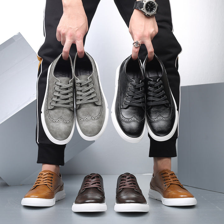 Mens Breathable Casual Lace-Up Shoes